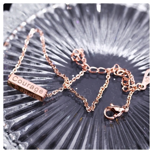 💕(LAST 1) 5🌟rated 18K RGP Inspirational Anklet - Picture 6 of 8